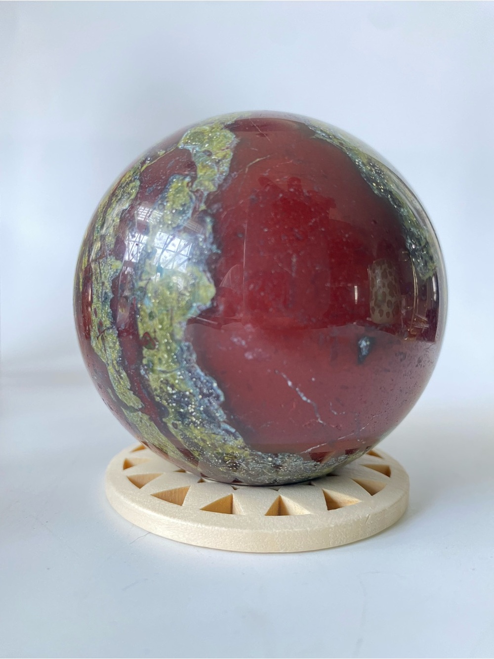 🐲 Dragon’s Blood Gemstone Sphere - Home Art Accent